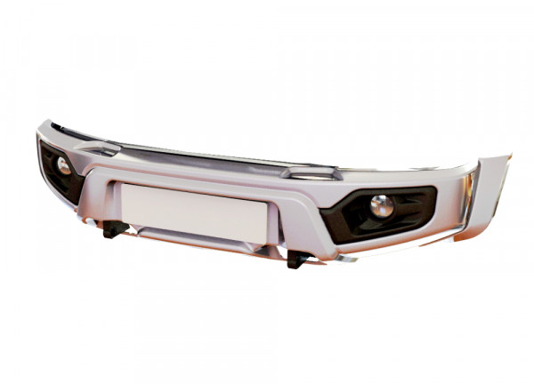 Бампер АВС-Дизайн передний с оптикой UAZ Патриот/Пикап/Карго 2005- облегченный (белый) 