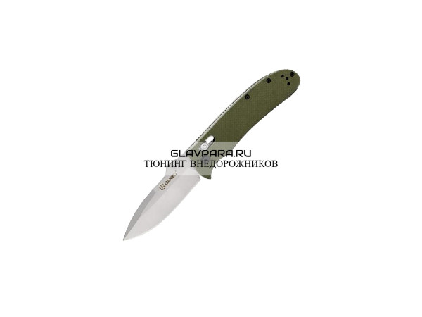 Нож складной "Ganzo" с клипсой, длина клинка 86 мм, сталь 440С, зелёный