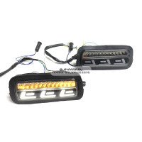 Светодиодные LED подфарники с ДХО и бегающим поворотником для автомобилей Лада Нива 4х4, URBAN