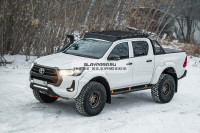 Багажник экспедиционный STC Toyota Hilux 2005+ ШТОРКА с дальним светом