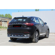 Защита заднего бампера d57+d42 Haval F7 / Haval F7x