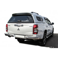 Уголки d76+d42 без бампера Mitsubishi L-200 (2018)