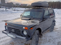 Автобокс багажник PT GROUP ACTIVE S двусторонний 320л (черный)