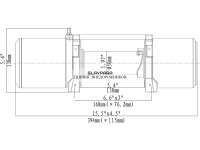 Лебёдка автомобильная электрическая 12V Runva 6000 lbs 2722 кг (стальной трос)