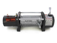 Лебедка электрическая 24V Electric Winch 12000lbs / 5443 кг стальной трос 9.1*20 (влагозащита, радиоуправление)