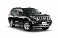 Защита переднего бампера двойная с пластинами 63/63мм (НПС) Toyota LAND CRUISER PRADO 150 2013-2016