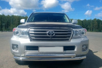 Защита переднего бампера двойная 63/63мм (НПС) Toyota Land Cruiser 200 с 2014