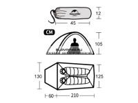 Палатка Naturehike Cloud Up Si 2-местная, алюминиевый каркас, зеленый