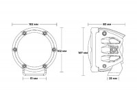 Светодиодные фары дальнего света RIGID 360 Series 4″ с белой подсветкой