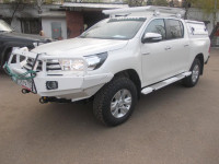 Силовые пороги KDT алюминиевые II поколения для Toyota HILUX 2015+