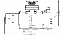 Лебёдка электрическая 12V Runva EWX8000S lbs 3629 кг